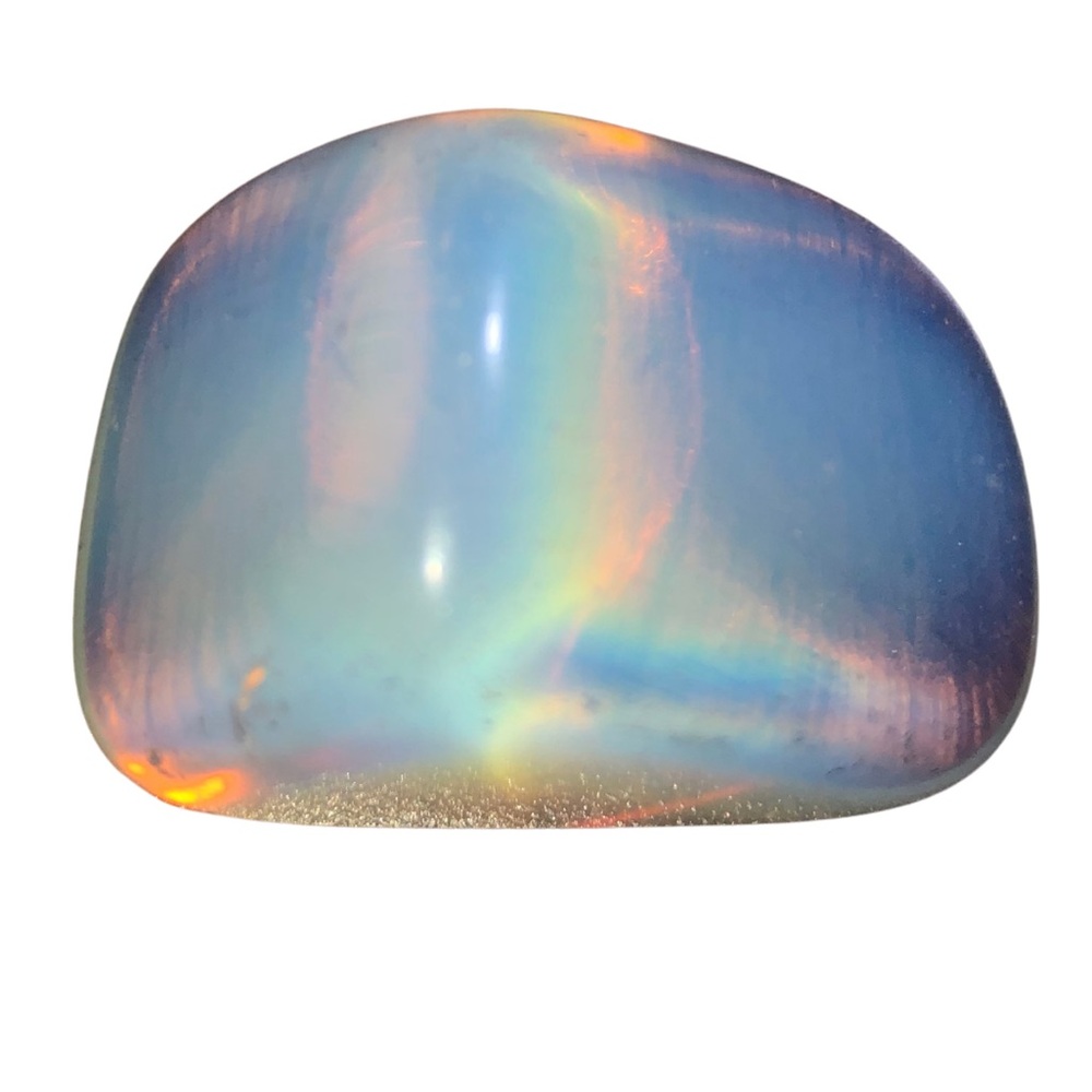 Opalite Crystal Set β Tumbled Palm Stone & Point β 28g Total - Picture 4 of 10